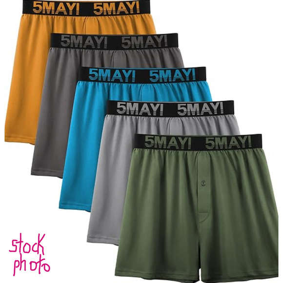 5MAYI Mens Boxer Shorts Size XXL 5 Pair Lightweight Breathable Colorful NEW - Picture 6 of 8